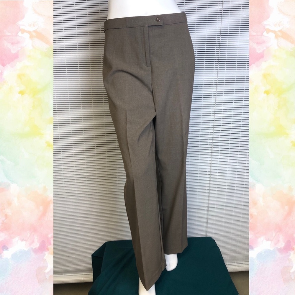Dark Tan Bootcut Button Front Pants 12P East 5th